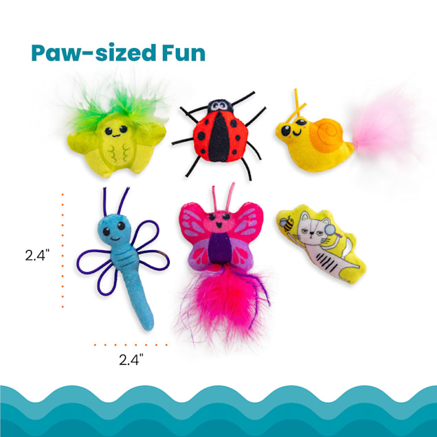 Catstages Cute As A Bug Catnip Plush Toys 6 Pack