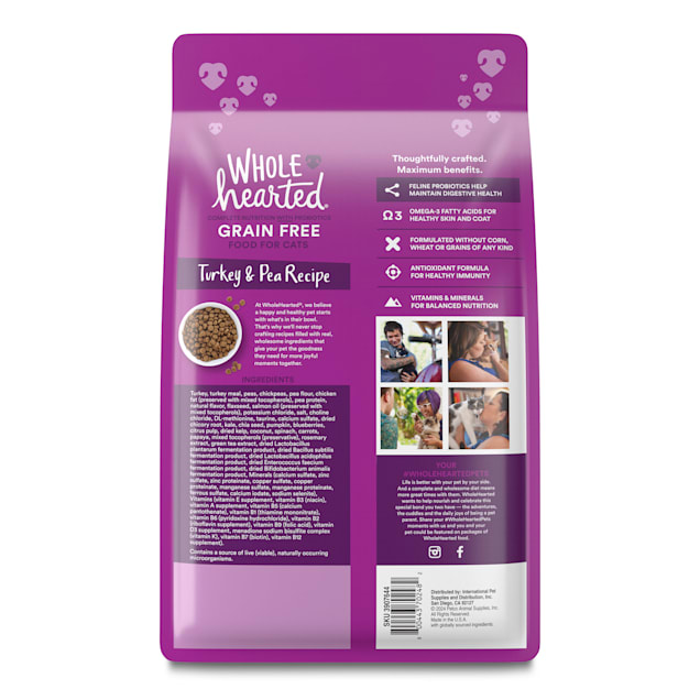 WholeHearted Grain Free Turkey Formula Dry Cat Food 5 lbs