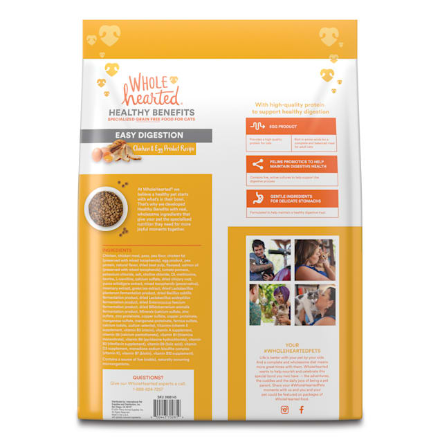 WholeHearted Healthy Digestion Chicken and Egg Product Recipe Dry Cat Food 12 lbs. Petco
