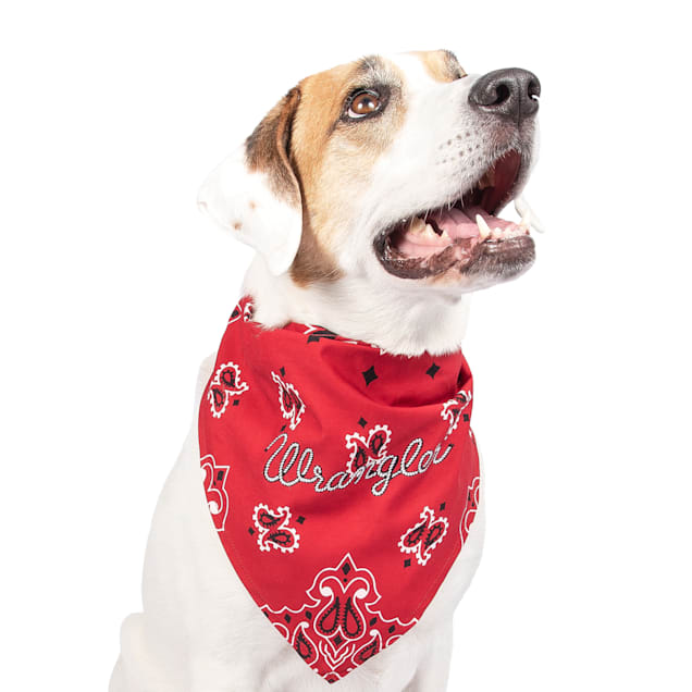 Wrangler Paisley Bandana Dog Apparel X Small Small Red Multi