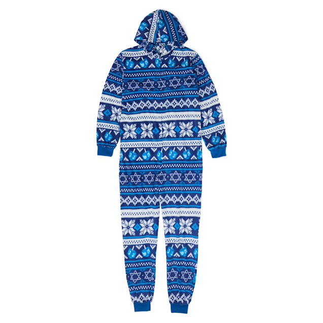 Merry Makings Hanukkah Pajama for Humans Small Medium Blue Petco
