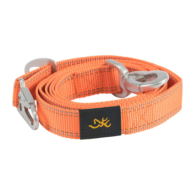 Browning Safety Orange Classic Webbing Dog Leash, 6 ft. - Carousel image #1