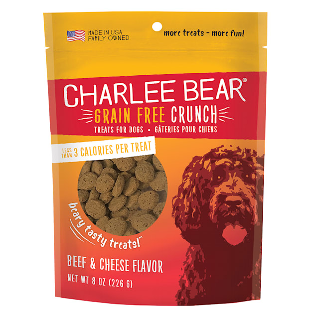 Charlee Bear Beef & Cheese Crunch Dog Treats, 8 oz. - Carousel image #1