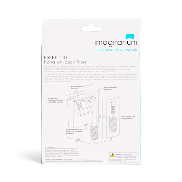 Imagitarium EX-FIL 10 Hang-On-Back Filter, 10 Gallons