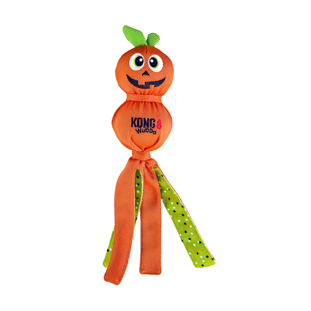 KONG Halloween Wubba Ballistic Pumpkin Dog Toy, Large - Carousel image #1
