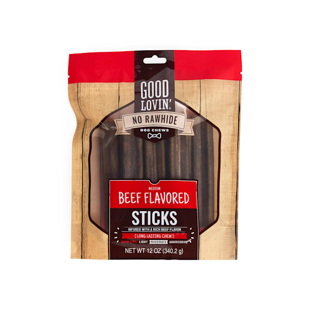 Good Lovin' Rawhide Free Medium Beef Stick for Dogs, 12 oz. - Carousel image #1