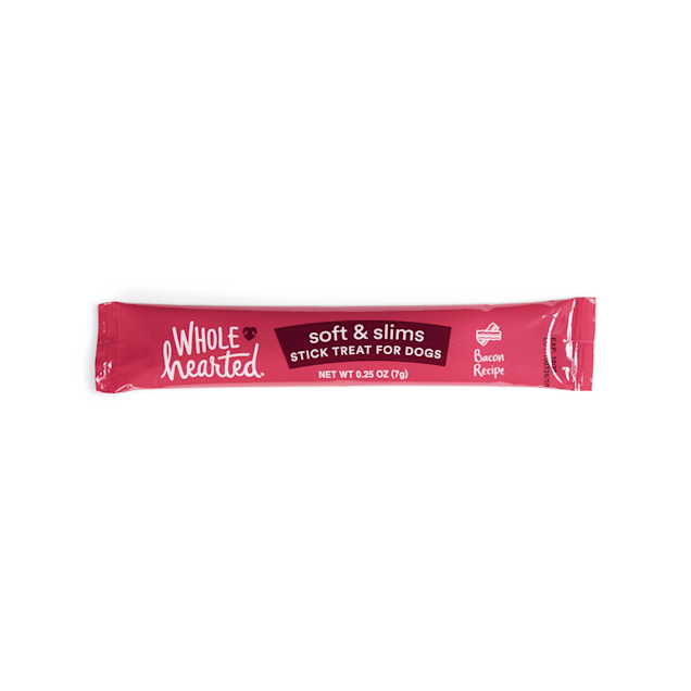 WholeHearted Grain Free Soft and Slim Bacon Recipe Dog Stick Treat, 0.25 oz. - Carousel image #1