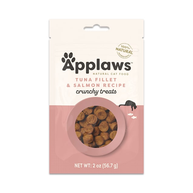 Applaws Tuna Fillet & Salmon Recipe Natural Crunchy Cat Treats, 2 oz. - Carousel image #1