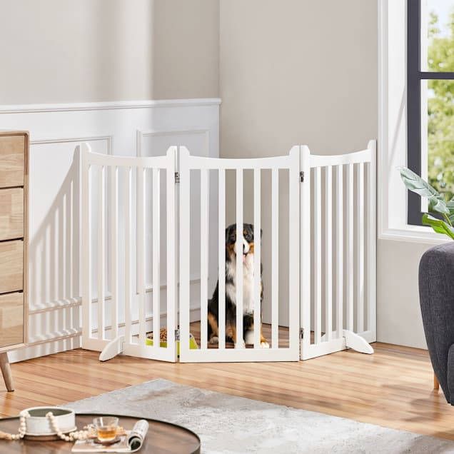 Topeakmart White 3 Panel Pet Puppy Fence 0.7 L x 60 W x 36 H