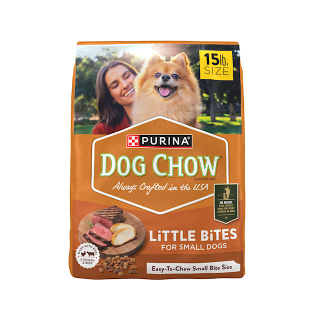 Purina Dog Chow Little Bites Chicken Beef for Small Breeds 15 lbs