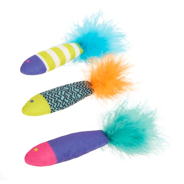 SmartyKat Catnip Fish Plush Cat Toy, Small - Carousel image #1