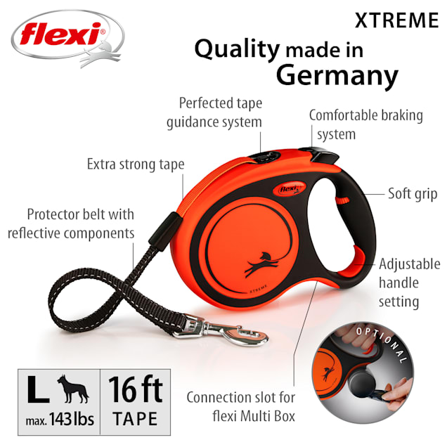 Flexi Xtreme New Comfort Tape Retractable Dog Leash 16 ft. Large