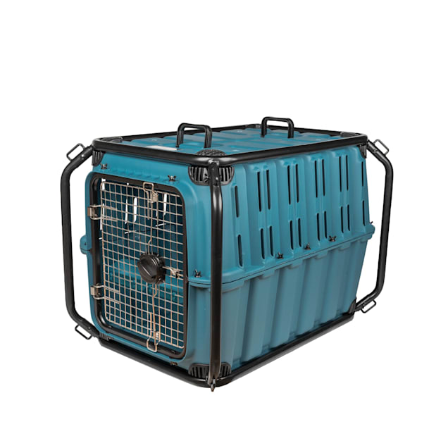 Sport Pet Blue Guardian Strong and Durable Plastic Dog Kennel Medium