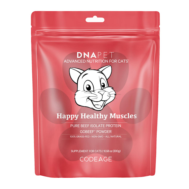 Codeage Happy Healthy Muscles Grass-Fed Beef Isolate Protein Powder Amino Acids Unflavored for Cats, 10.58 oz - Carousel image #1