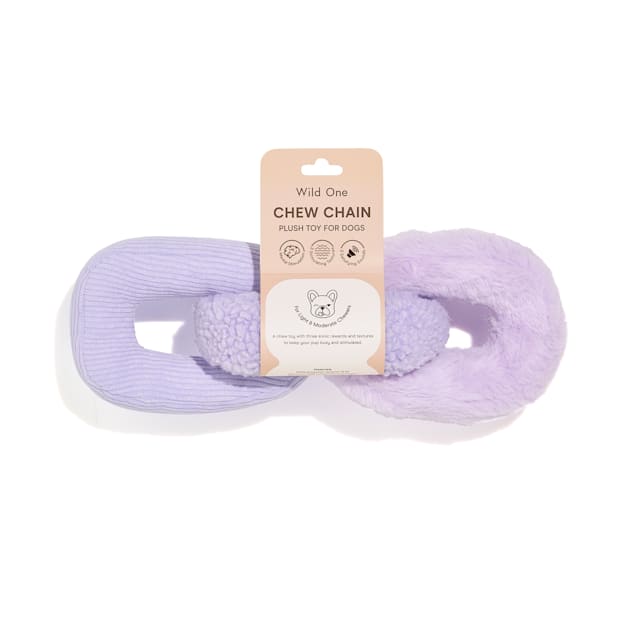 Wild One Lilac Chew Chain Interactive Plush Dog Toy, Large | Petco