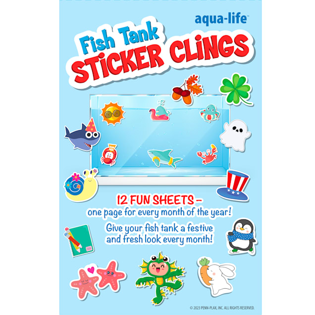 Penn Plax Aqua-Life Aquarium Fish Sticker Clings - 12 Page