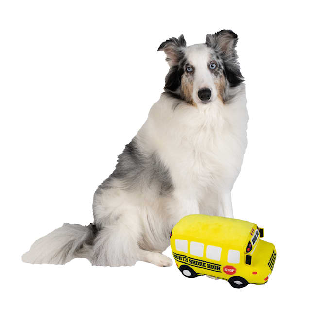 School bus dog toy shop