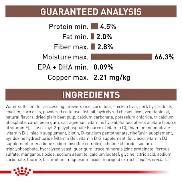Royal Canin Veterinary Diet Adult Hepatic Loaf Canned Dog Food
