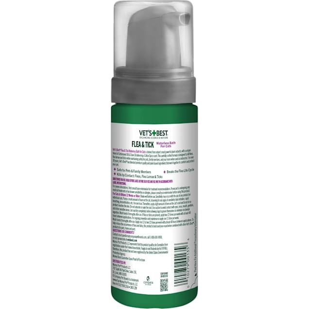 Vet s Best Flea Tick Cotton Spice Scent Waterless Bath for Cats