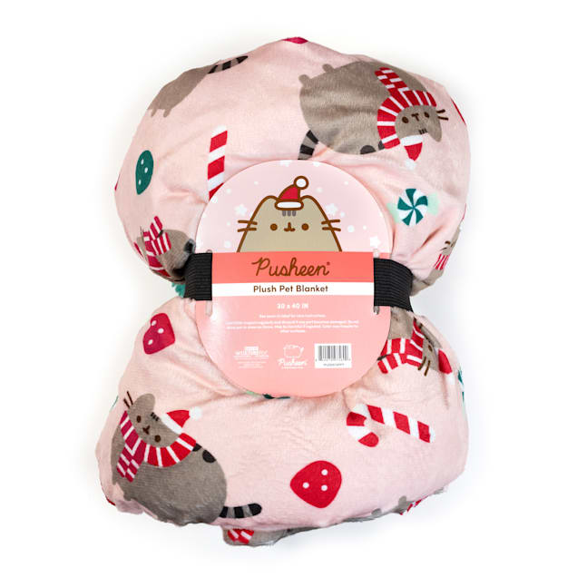 Pusheen Holiday Pet Throw Blanket 40 L X 40 W X 30 H Pink Petco