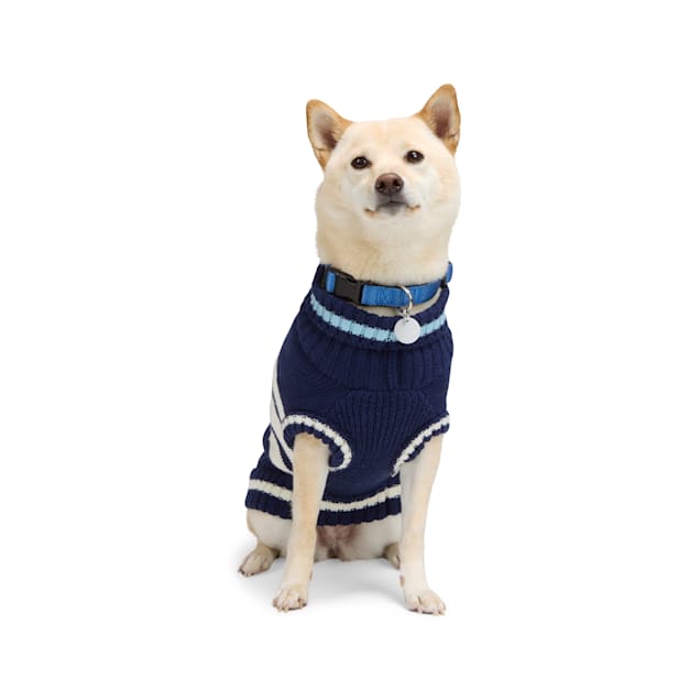 Harry Barker Apres Ski Knit Dog Sweater Small Blue