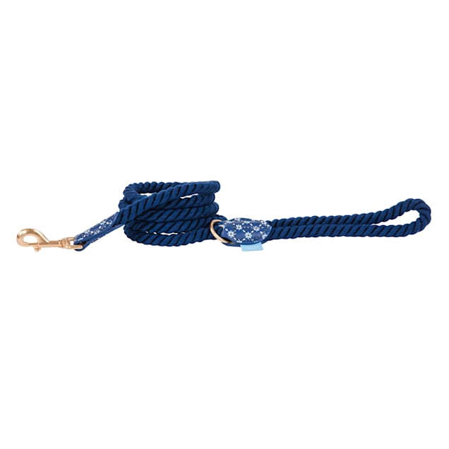 Draper James Floral Twisted Rope Dog Leash, Blue, 5 ft. - Carousel image #1