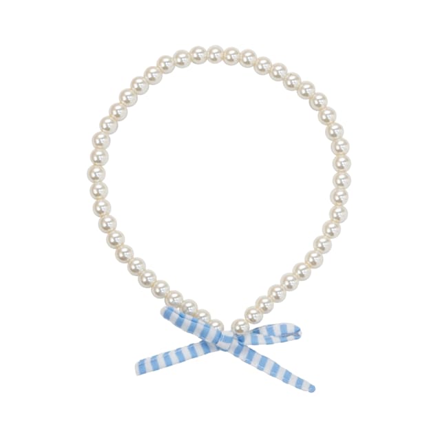 Draper James Striped Beaded Necklace, X-Small/Small, Blue - Carousel image #1