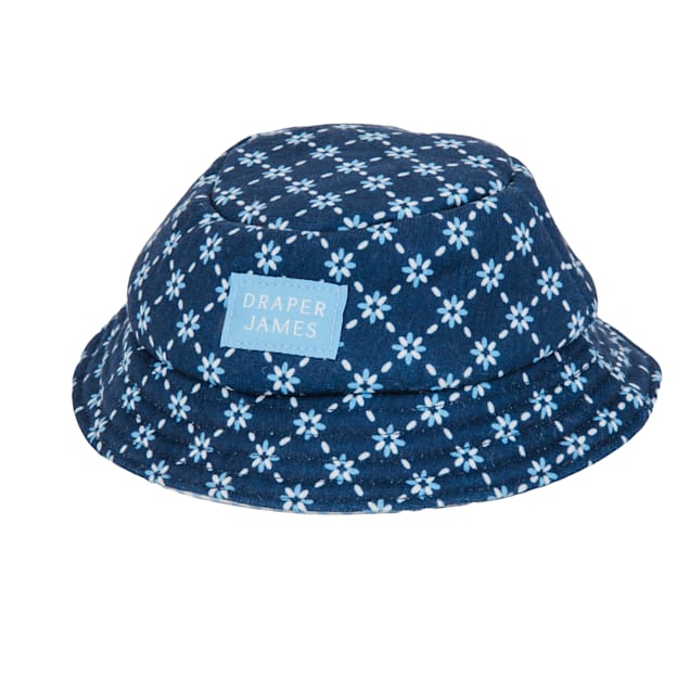 Draper James Floral Reversible Bucket Hat for Dogs, X-Small/Small, Blue - Carousel image #1