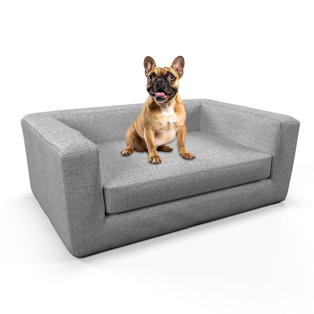 Kopeks Elegant Upholstery Dog Sofa Furn Bed with Removable Cover 40 L X 26.5 W X 14.5 H Gray