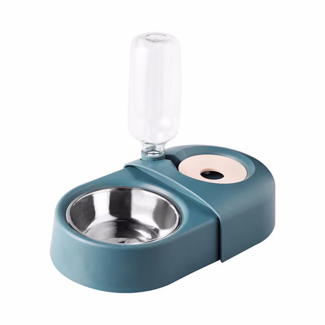 Automatic Cat & Dog Feeder With Water Dispenser - Raised Plastic Bowls, BPA-Free