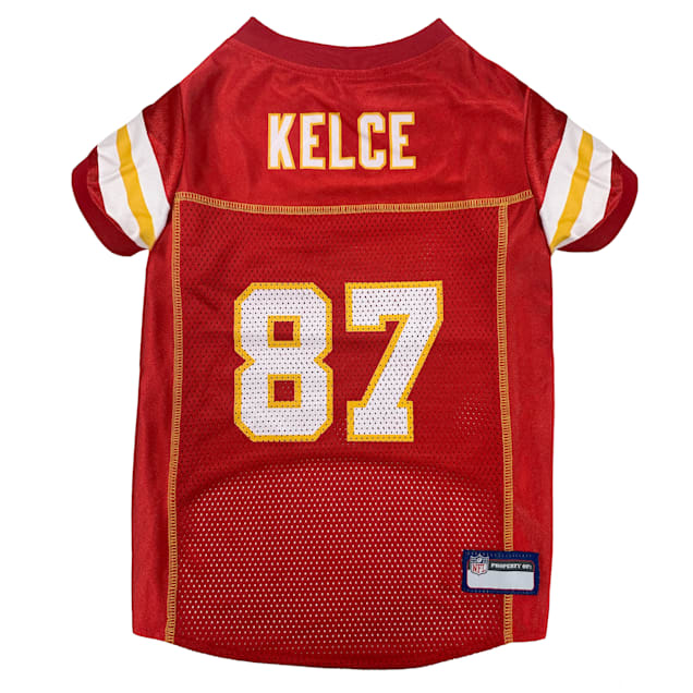 Pets First Travis Kelce Dog Jersey, Kansas City Chiefs, X-Small - Carousel image #1