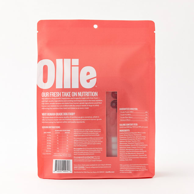 Ollie Fresh Lamb Dish with Cranberries Dog Food, 1 lb.
