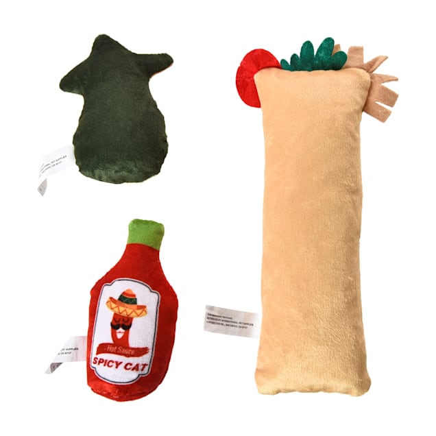 Max Marlow Burrito, Avocado and Hot Sauce Catnip Filled Cat Toys
