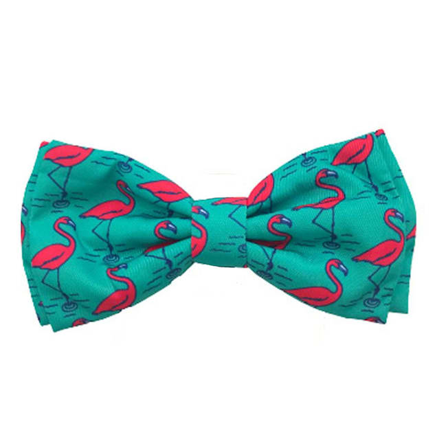 Huxley & Kent Bow Tie for Dogs and Cats, Flamingo, Small - Carousel image #1