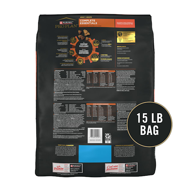 Purina Pro Plan Complete Essentials Shredded Blend Salmon and Rice Formula with Probiotics Dry Dog Food 15 lbs. Petco
