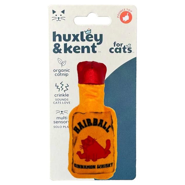 Huxley & Kent Hairball Whiskey Plush Catnip Cat Toy, Small - Carousel image #1