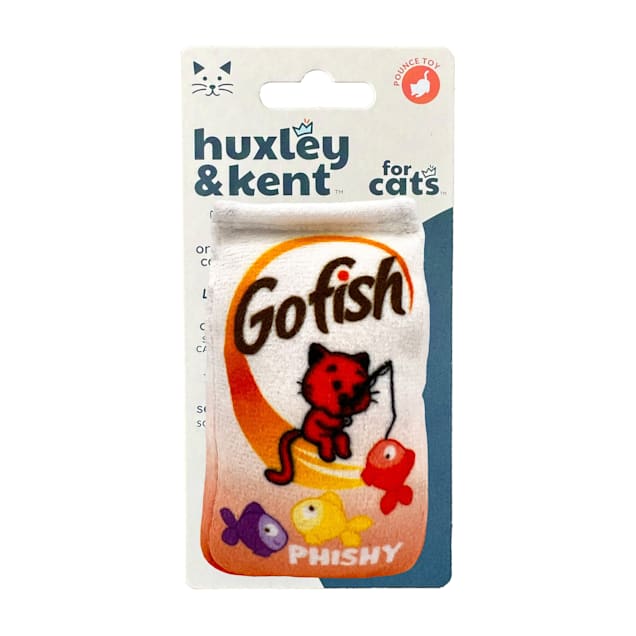 Huxley & Kent Go Fish Phishy Plush Catnip Cat Toy, Small - Carousel image #1