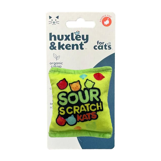 Huxley & Kent Sour Scratch Kats Plush Catnip Cat Toy, Small - Carousel image #1