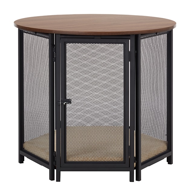 UniPaws Hexagon Dog Crate Furniture, 29" L X 29" W X 26" H - Carousel image #1