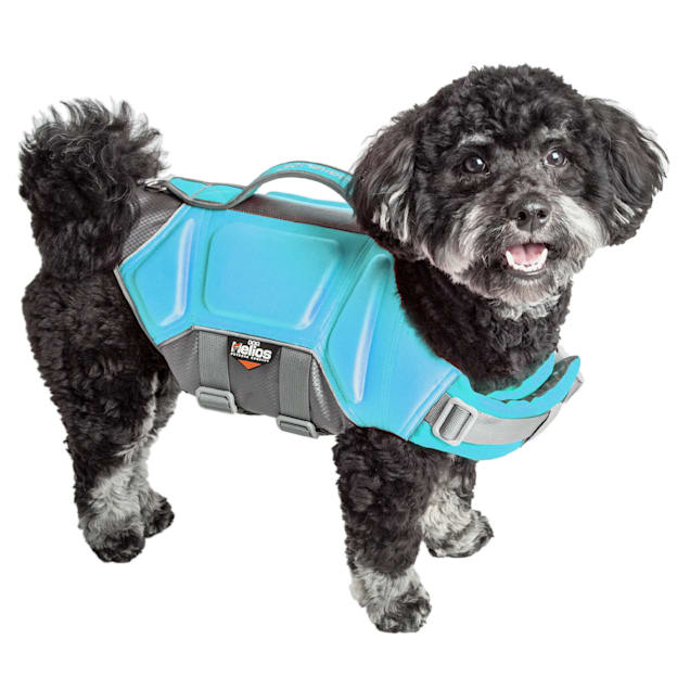 Dog Helios Tidal Guard Multi Point Strategically Stitched Reflective Pet Life Jacket Vest Small Light Blue Petco