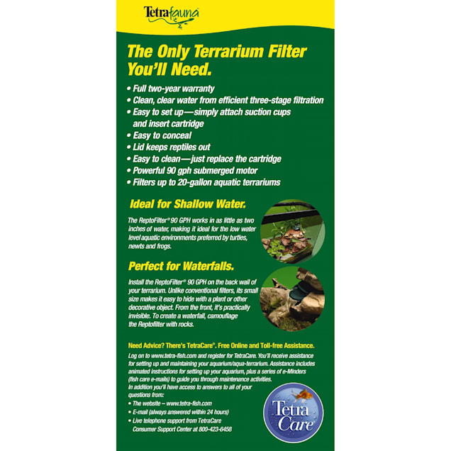 For Frogs/Newts/Turtles Tetra ReptoFilter for Terrariums 
