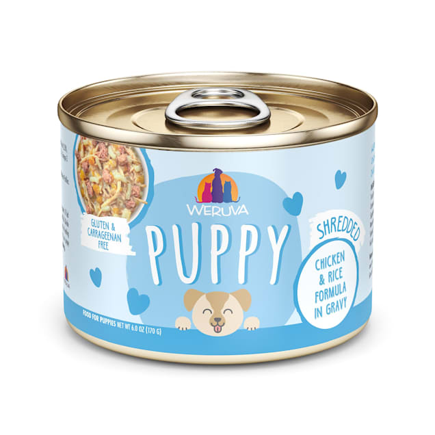 Weruva Puppy Chicken & Rice Formula in Gravy Wet Dog Food, 6 oz., Case of 8 - Carousel image #1