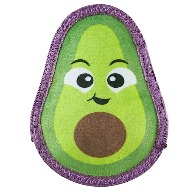 Outward Hound Tough Skinz Avocado Durable Squeaky Dog Toy, Small