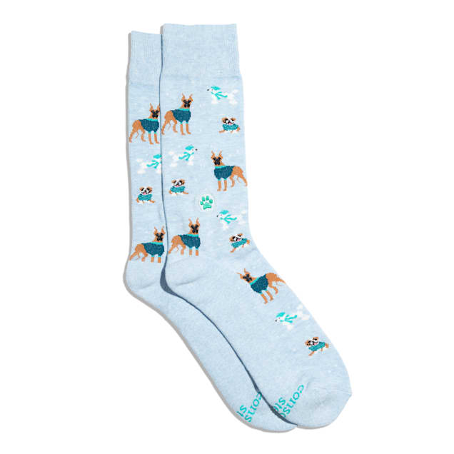 Conscious Step Pupsicles Socks that Save Dogs, Small, Blue - Carousel image #1