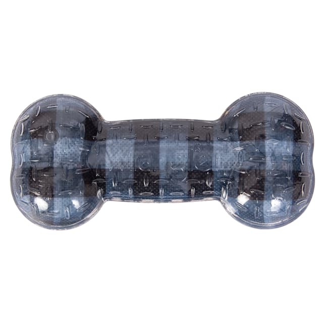Wrangler Blue Embossed Logo Printed TPR Bone Dog Toy, Medium - Carousel image #1
