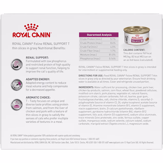 Royal Canin Veterinary Diet Feline Renal Support T Adult Thin
