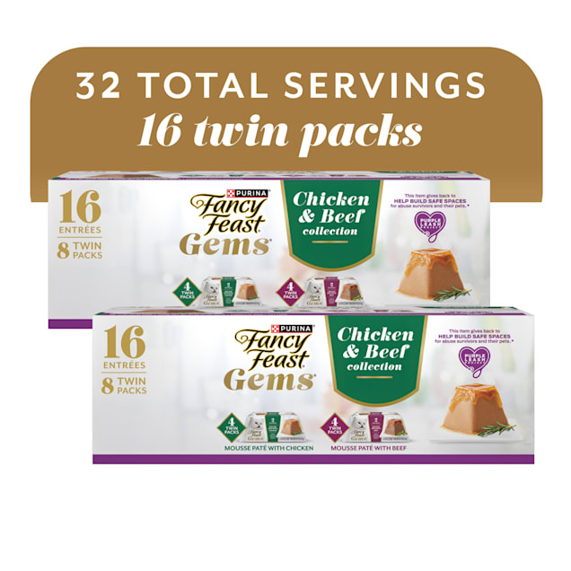 Purina Fancy Feast Gems Mousse Pate Chicken and Beef Variety Pack