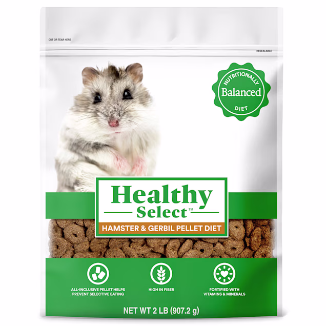 Healthy Select Hamster and Gerbil Pellet Diet for Small Animals, 2 lbs. - Carousel image #1