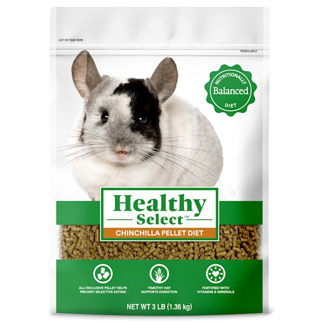 Healthy Select Chinchilla Pellet Diet for Small Animals, 3 lbs. - Carousel image #1