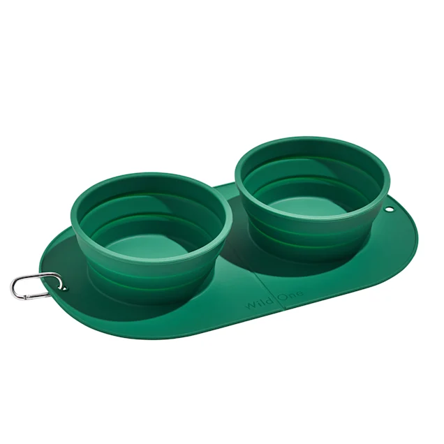 Wild One Collapsible Travel Dog Bowl Duo, 3 Cups - Carousel image #1